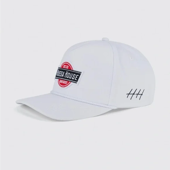 White Baseball Cap with Logo - Picture 1 of 10
